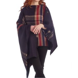 2 Chic Cape with Button Closure